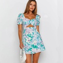 Summer new sexy printed dress open back cropped skirtpicture8