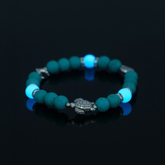 mode tortue pétoncle poisson perlé bleu turquoise bracelet lumineux bleu ciel