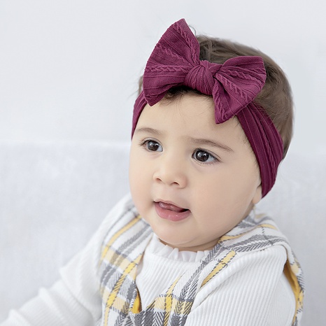 Kinderstirnbänder Babyschleifen weiches Jacquard-Nylon breites Kopftuch's discount tags