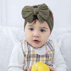 Kinder-Kopfbedeckung Baby-Jacquard-Nylonschleife, breites, doppellagiges, geknotetes Stirnband