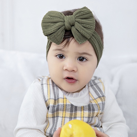 Kinder-Kopfbedeckung Baby-Jacquard-Nylonschleife, breites, doppellagiges, geknotetes Stirnband's discount tags