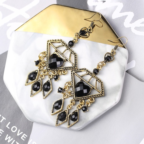 Pendientes huecos creativos pendientes de borla de diamantes pendientes de aleación de estilo étnico's discount tags