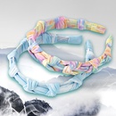 fashion contrast color printing colorful fabric multilayer knotted tiedye headbandspicture3