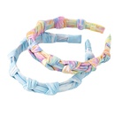 fashion contrast color printing colorful fabric multilayer knotted tiedye headbandspicture7