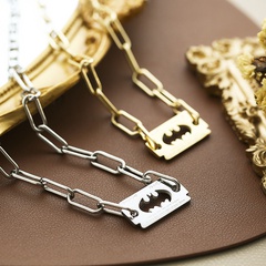 simple blade shaped stainless steel fashion chain sweater chain wholesale
