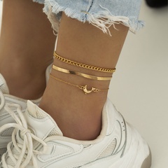 fashion jewelry dolphin anklet set alloy simple anklet