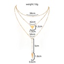 simple geometric multilayered metal triangle pendant necklace wholesalepicture10