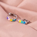 Fashion Color Heart Ear Buckle Enamel Porcelain Drop Oil Copper Earringspicture9