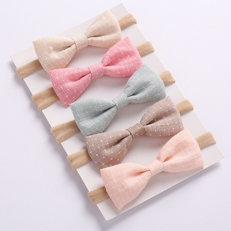 Korea Bambus Baumwolle Baby Haarband Stern Stoff Kinder Schleife Stirnband's discount tags