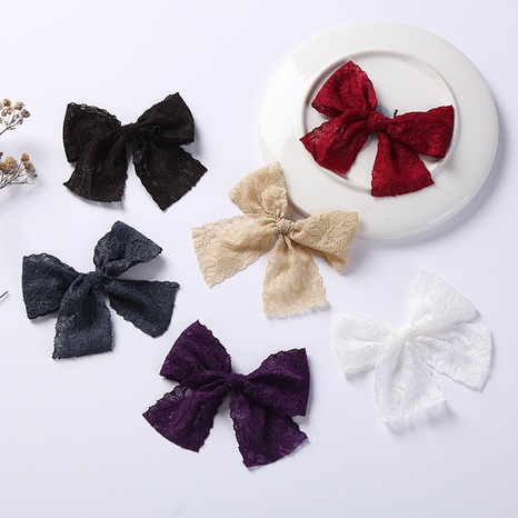 Autumn and winter new children's hair accessories baby lace bow hairpin  NHFNH668422's discount tags