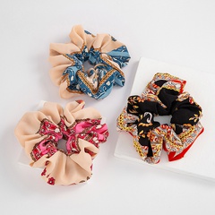 new fabric hair scrunchies fashion tie printing accessories wholesale