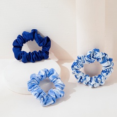 ensemble d'accessoires de cheveux d'impression simple d'anneau de cheveux bleu de Klein de mode