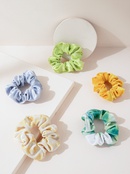 fashion simple printing hair ring simple solid color hair accessories setpicture3