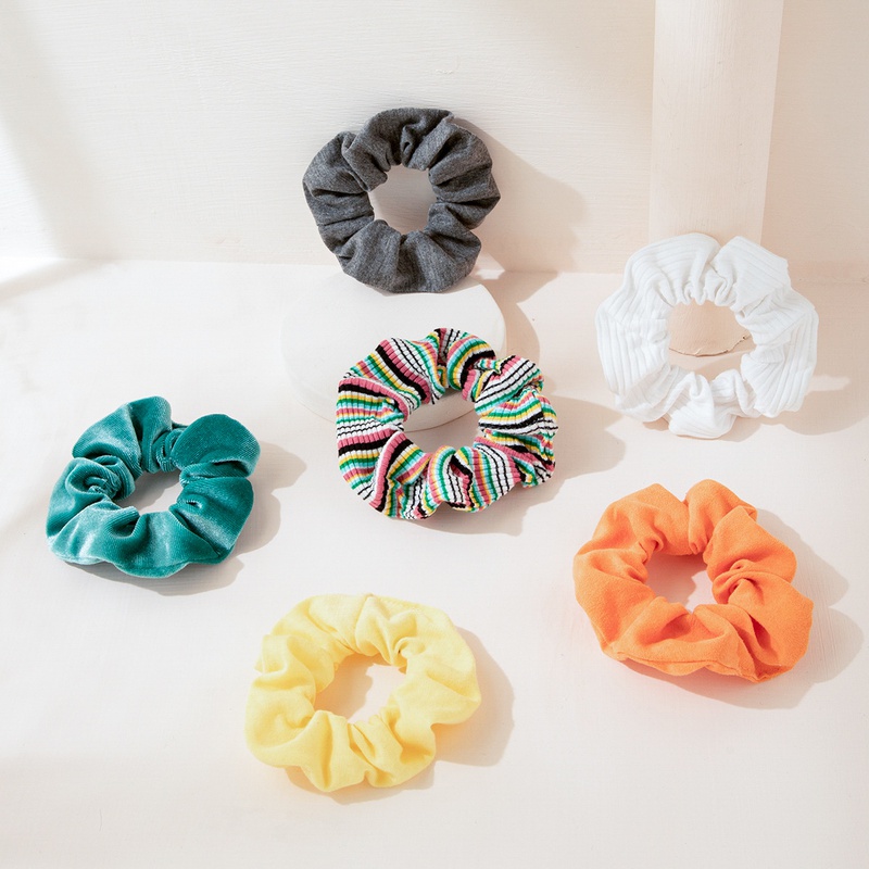 fashion simple solid color stripe hair flower hair accessories