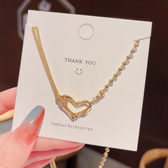 fashion necklace heart-shaped pendant creative copper collarbone chain