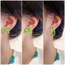 fashion avocado green bow earrings simple geometric alloy earringspicture8