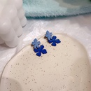 fashion blue earrings flowers geometric earrings simple alloy stud earringspicture10
