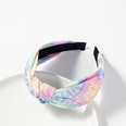 fashion contrast color printing colorful fabric multilayer knotted tiedye headbandspicture14