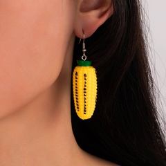 Mini cute earrings female cartoon corn food earrings
