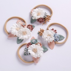 Handmade flower hair accessories baby seamless elastic hairband