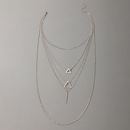 retro simple geometric hollow triangle multilayer alloy necklacepicture15