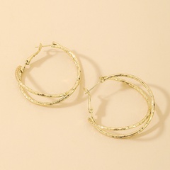 simple plain circle geometric alloy hoop earrings wholesale