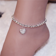 fashion rhinestone anklet crystal heart-shaped five-pointed star women's jewelry