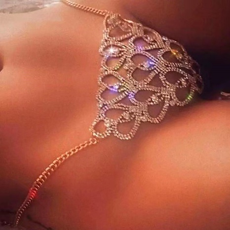 fashion claw chain heart-shaped sexy bikini drill body chain's discount tags