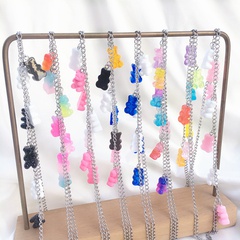 Fashion 7-color Jelly Gummy Bear Necklace Resin Necklace