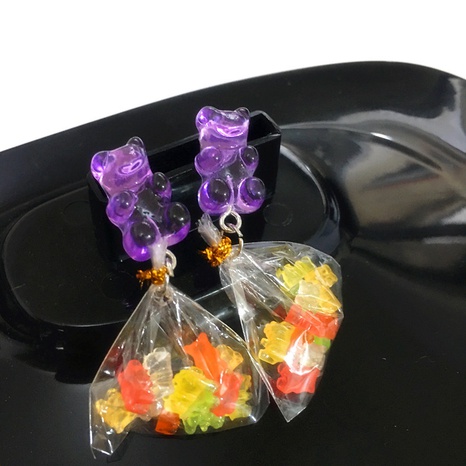 Creative simulation food mini jelly bear candy drop earrings's discount tags
