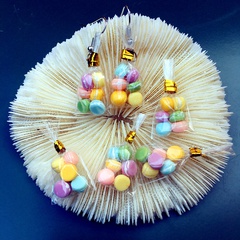 Creative simulation food play series funny mini macaron bag earrings