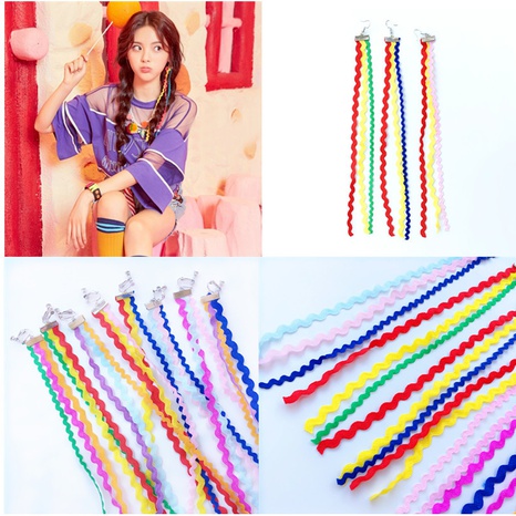 fashion contrast color streamers long cute ear clips wholesale's discount tags