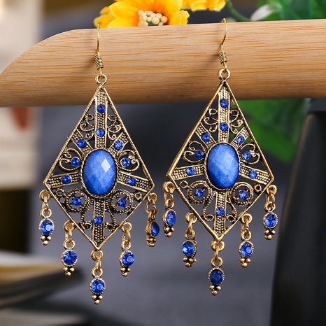 ethnic hollow geometric diamond fashion drop earrings wholesale's discount tags