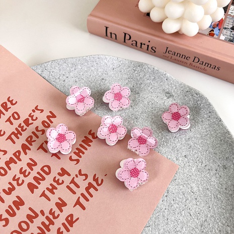 fashion cute cherry blossom hair clip acrylic small flower hair accessories's discount tags