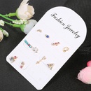 fashion simple color diamond 5 pairs of earrings alloy earringspicture8