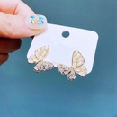 vintage inlaid zircon opal butterfly copper stud earrings wholesalepicture10