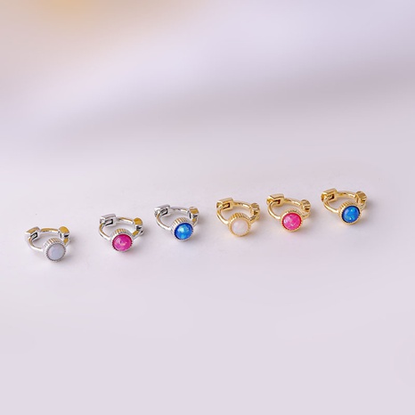 New color ball cartilage small ear buckle fashion Korean single copper earrings's discount tags
