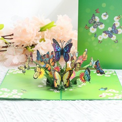 Muttertag dreidimensionaler Schmetterling fliegendes Papier schnitzen Geburtstagsbotschaft Danksagungskarte