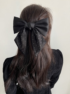 fashion bow hairpin hair accessories simple solid color hair clip