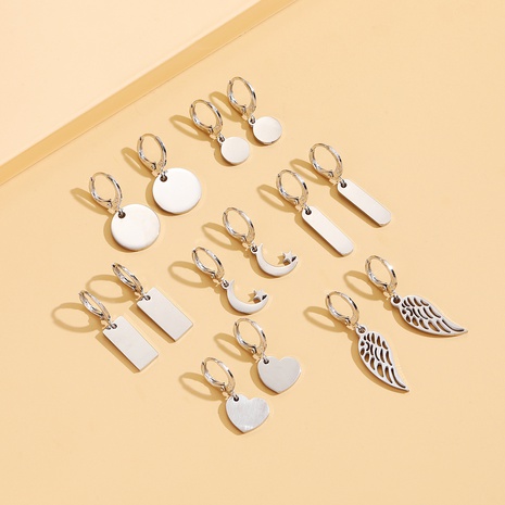 fashion simple stainless steel earrings geometric drop earrings's discount tags
