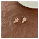 fashion drop oil colorful cross copper inlaid zircon earrings wholesalepicture3