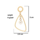 fashion gold geometric hollow inlaid pearl metal drop earrings wholesalepicture5