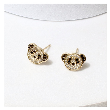 fashion copper-plated zircon-studded bear copper earrings wholesale's discount tags