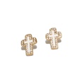 fashion drop oil colorful cross copper inlaid zircon earrings wholesalepicture6