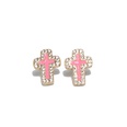 fashion drop oil colorful cross copper inlaid zircon earrings wholesalepicture8