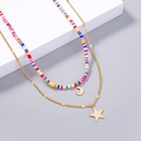 Neue Modeschmuck Stern Mond Anhnger bunte weiche Keramik mehrschichtige Halskette 2picture10
