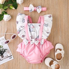 baby sling cute printed one-piece jumpsuit summer clothes