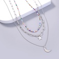 Fashion new jewelry star moon element pendant rice bead lattice chain multilayer layered necklace 2picture13