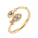 fashion copper goldplated microset zircon drip oil snake eyes ringpicture10