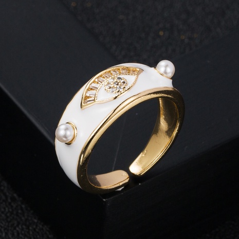 fashion copper plated 18K gold micro-inlaid zircon rainbow series open tail ring's discount tags